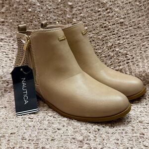 Girls Nautica Tan Booties, sz 3